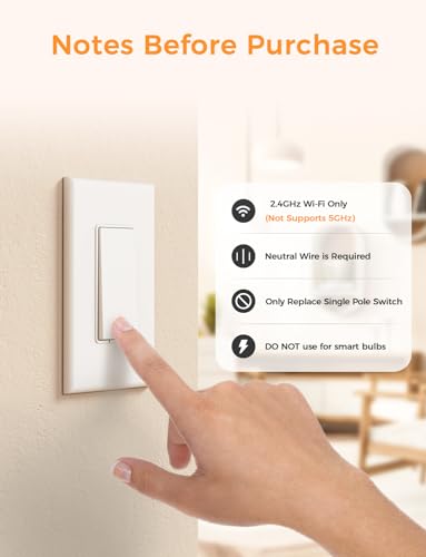 Refoss Smart Light Switches - 4 Pack, Voice Control