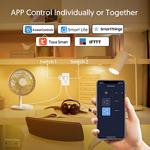 Smart Dual Socket Plugs for Energy Monitoring Alexa-Compatible