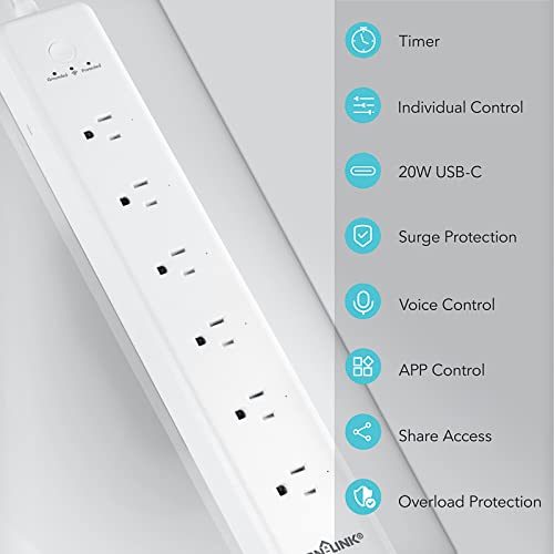 BN LINK Smart Power Strip with 6 Smart Outlets