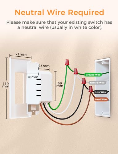 Refoss Smart Light Switches - 4 Pack, Voice Control