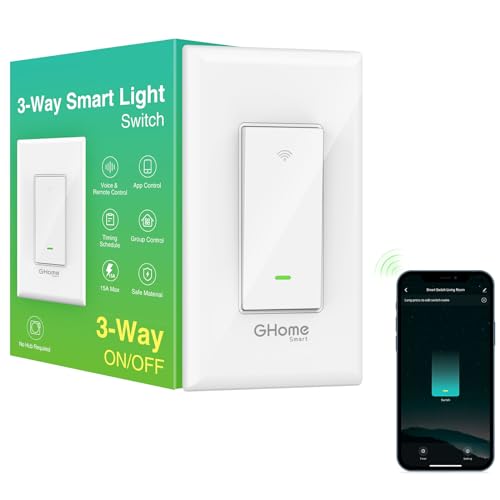 GHome Wi-Fi Smart 3-Way Light Switch