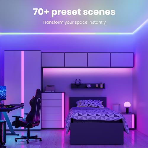Smart RGBW LED Light Strip, 16FT, Wi-Fi Enabled
