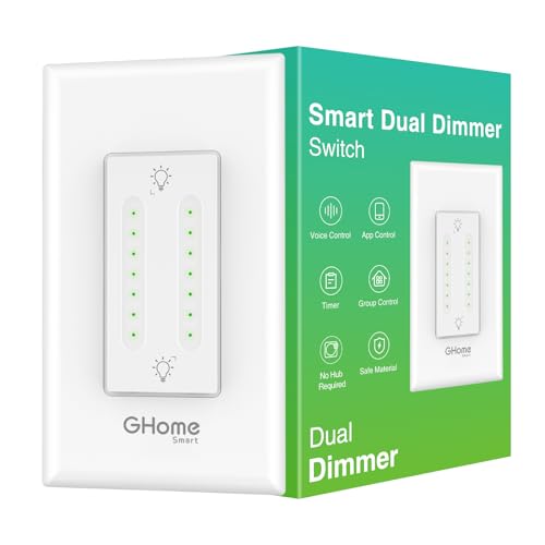 Smart Dual Dimmer Switch for Alexa and Google Home