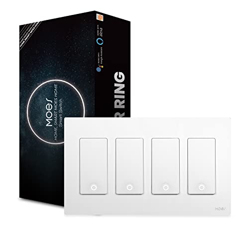 MoesGo WiFi Smart Light Switch, 4 Gang Control