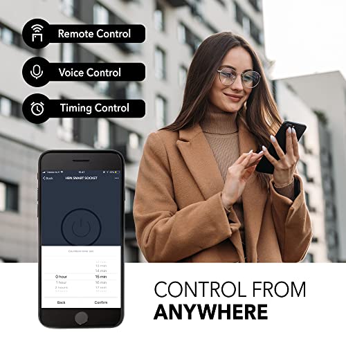 HBN WiFi Dual Outlet Smart Plug, Alexa & Google Compatible