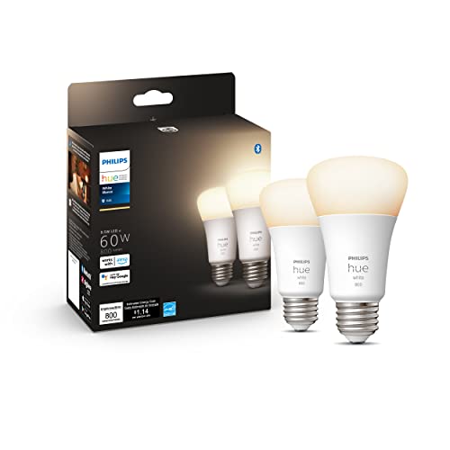 Philips Hue Smart LED Bulb 60W A19 - 2 Pack