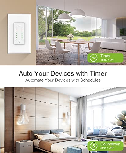 Smart Dual Dimmer Switch for Alexa and Google Home