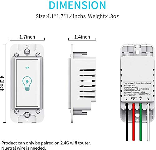 Smart Double Light Switch with Remote Control