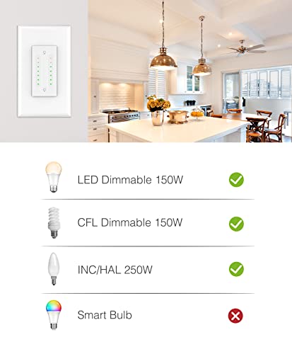 Smart Dual Dimmer Switch for Alexa and Google Home