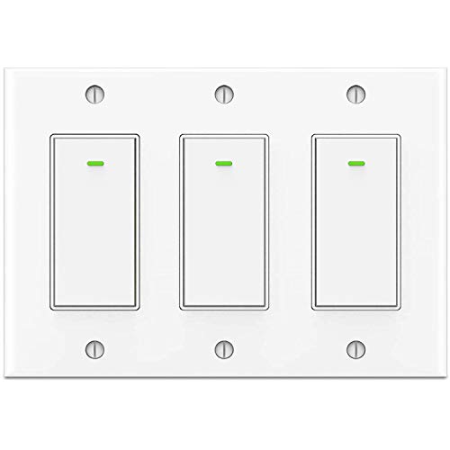 3-Gang Smart WiFi Light Switch for Alexa & Google