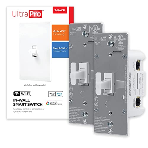 UltraPro 2-Pack Smart Light Switch with Alexa/Google