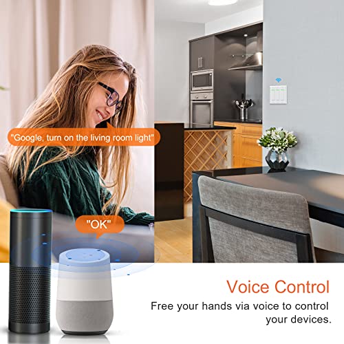 Milfra 3-Gang Smart Light Switch for Alexa