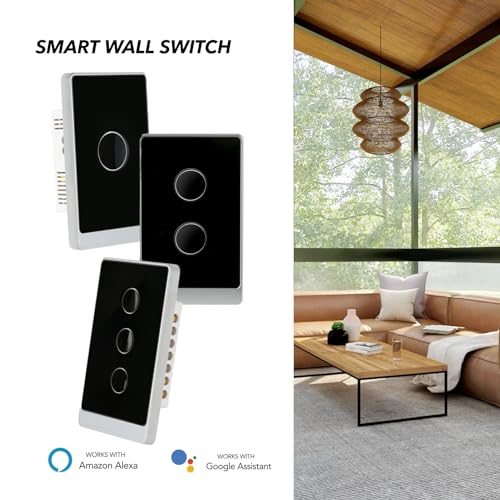 Smart Light Switch – 2-Gang, WiFi Compatible