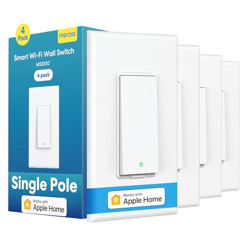 Meross Smart Light Switch 4-Pack with Voice Control