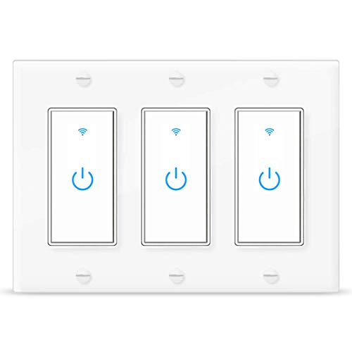 WiFi Smart 3-Gang Light Switch for Alexa & Google