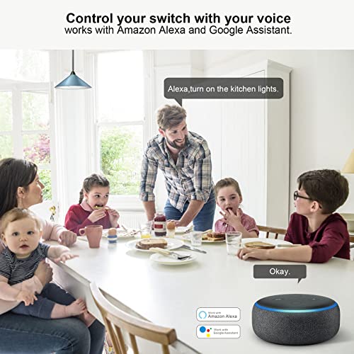 Smart Light Switch with Alexa & Google Compatibility