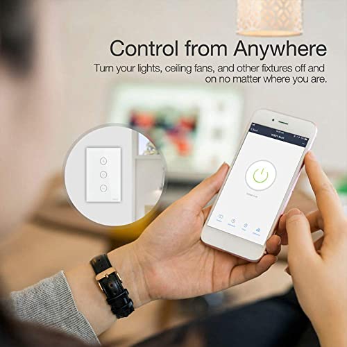 MOES WiFi Smart Touch Light Switch with Alexa
