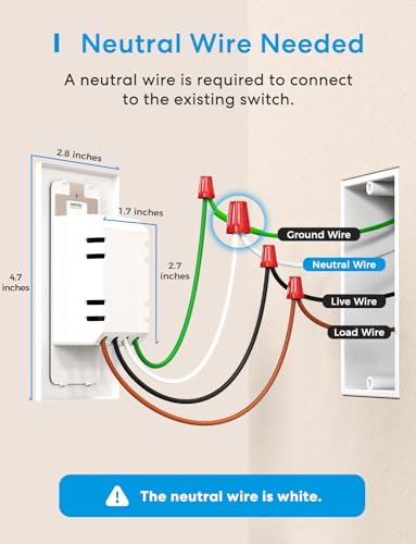Meross Smart Light Switch 4-Pack with Voice Control