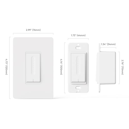 TREATLIFE 3-Way Smart Dimmer Switch 2-Pack