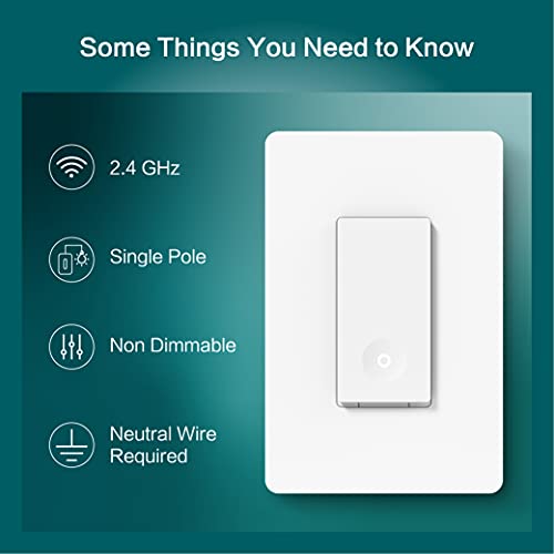 TREATLIFE 4-Pack Smart WiFi Light Switches