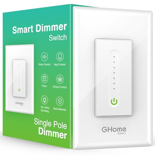 Smart Dimmer Switch Compatible with Alexa & Google Home