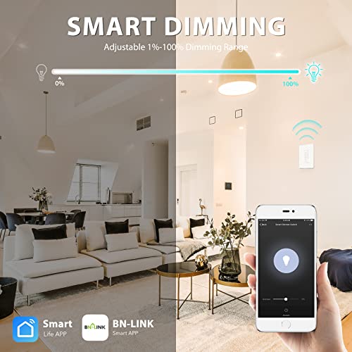 BN-LINK WiFi Smart Dimmer Switch for LED Lights