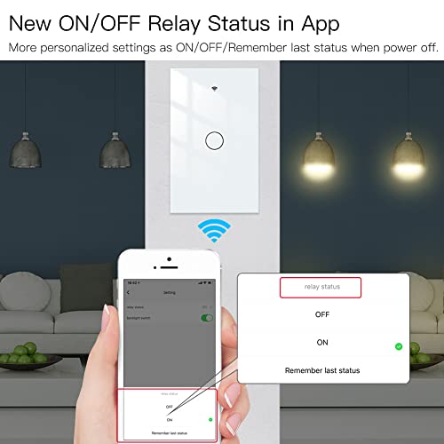 MOES Smart Touch Wall Switch - No Neutral Needed
