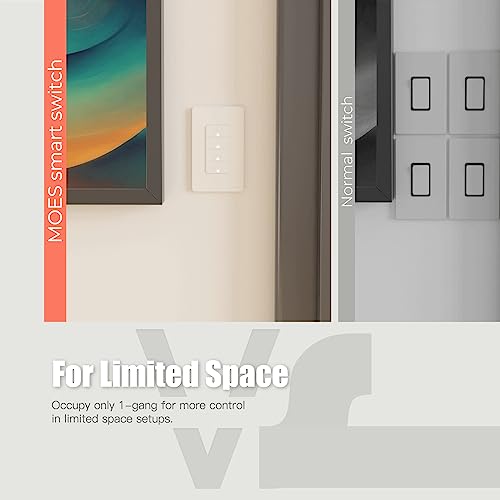 MOES Smart Wi-Fi Double Light Switch with Alexa