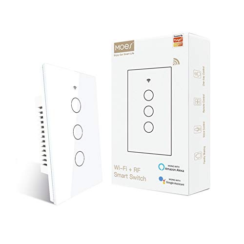 MOES 3-Gang Smart WiFi Touch Wall Switch