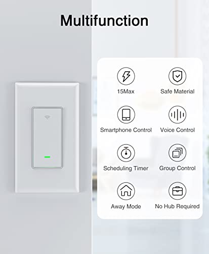 GHome Wi-Fi Smart Light Switch for Alexa/Google Home