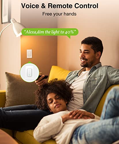 Smart Dimmer Switch Compatible with Alexa & Google Home