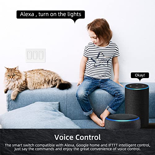 3-Gang Smart Switch Compatible with Alexa & Google