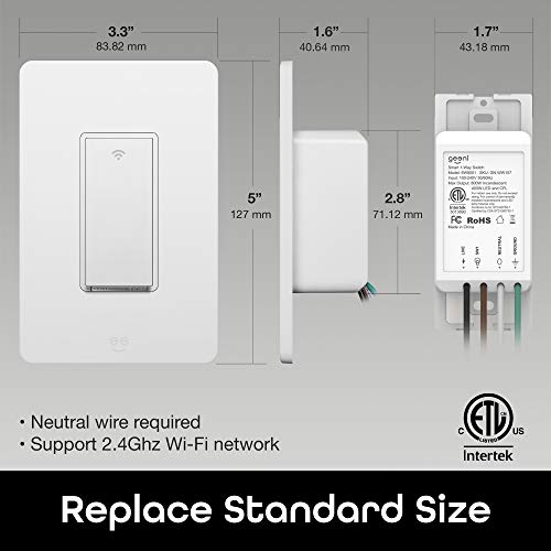 Geeni TAP Smart Light Switch - Hubless, Wi-Fi Enabled