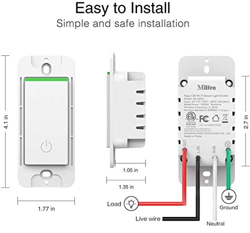 Milfra 3-Gang Smart Light Switch for Alexa