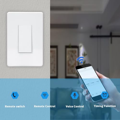 Smart 3-Way Light Switch with Alexa/Google Control