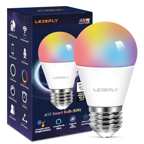 LEDEPLY Color Changing Smart LED Bulb, E26