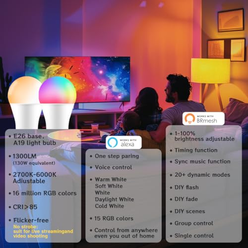 UCB Smart Color Changing LED Light Bulbs