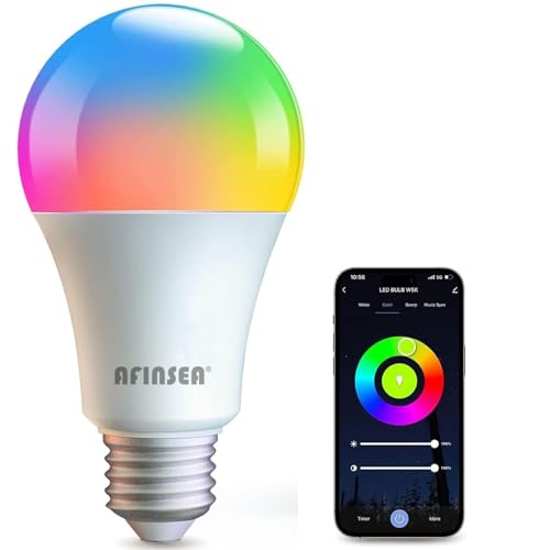AFINSEA Bluetooth Color Changing Smart Light Bulb