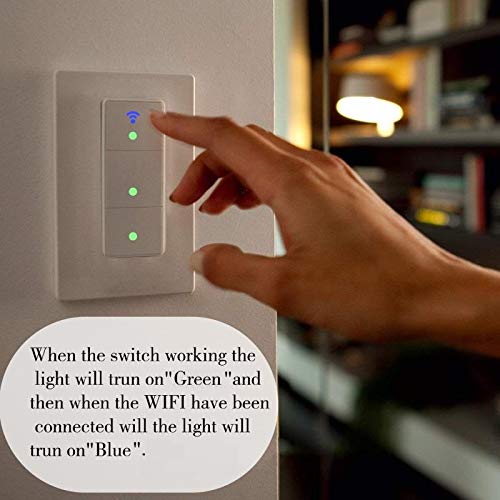 WiFi Smart Light Switch, Triple Switch, Alexa/Google Compatible