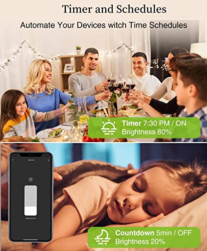 Smart Dimmer Switch Compatible with Alexa & Google Home