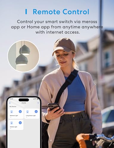 Meross Smart Light Switch 4-Pack with Voice Control