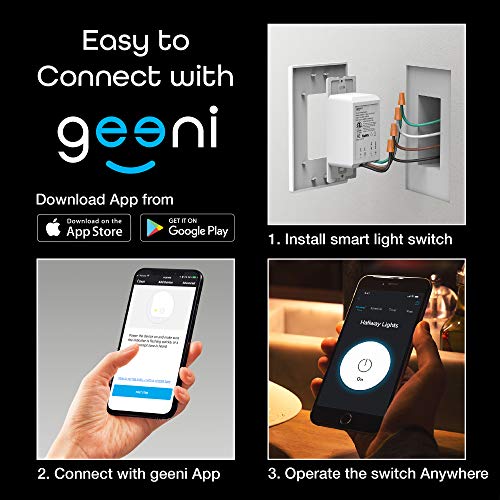Geeni TAP Smart Light Switch - Hubless, Wi-Fi Enabled
