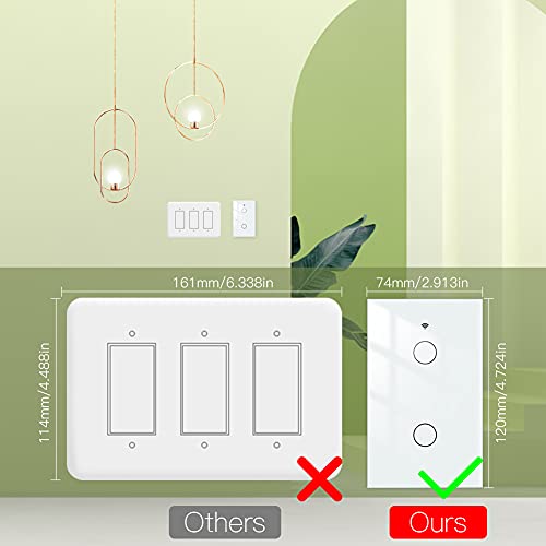 MoesGo WiFi Smart Touch Wall Light Switch