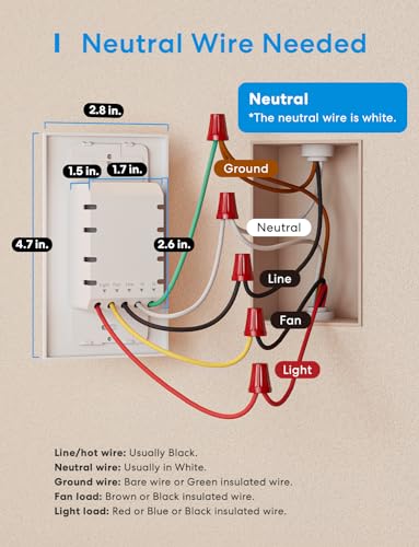 Meross Smart Fan Control & Dimmer Switch Combo
