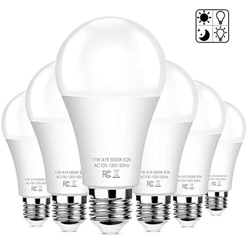 6-Pack Dusk to Dawn A19 LED Light Bulbs