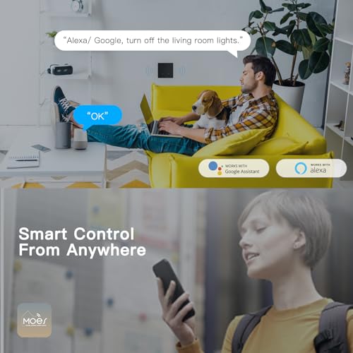 MOES WiFi Smart Light Switch - 2 Gang
