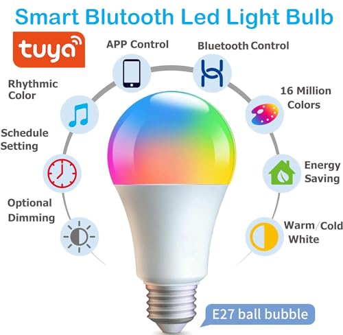 AFINSEA Bluetooth Color Changing Smart Light Bulb