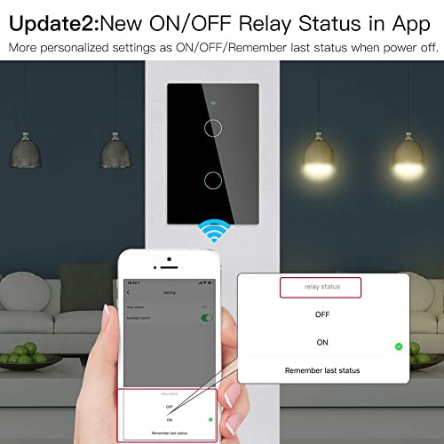 MoesGo WiFi Smart Touch Wall Light Switch