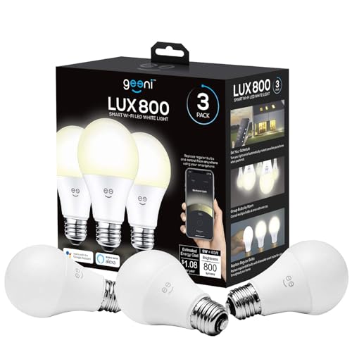 Geeni Dimmable Smart LED Bulbs, 3-Pack