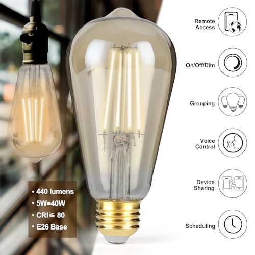 OPPLE Smart Vintage LED Filament Bulb 4-Pack